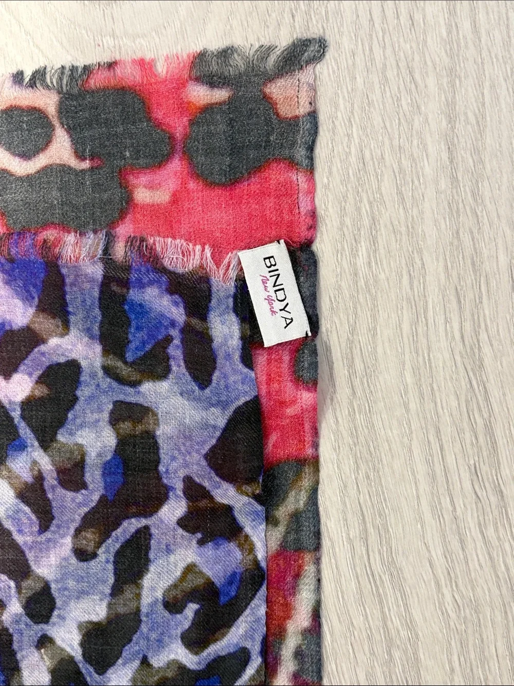 Women’s Multicolor Animal Print Scarf- Pink/Black